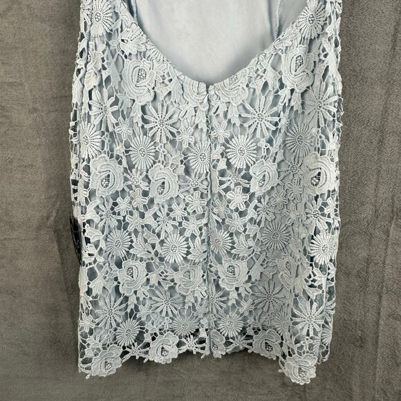 Lulus Dress Womens Large Light Blue Lace Romance Language Open Back Whimsy Party - Picture 6 of 13